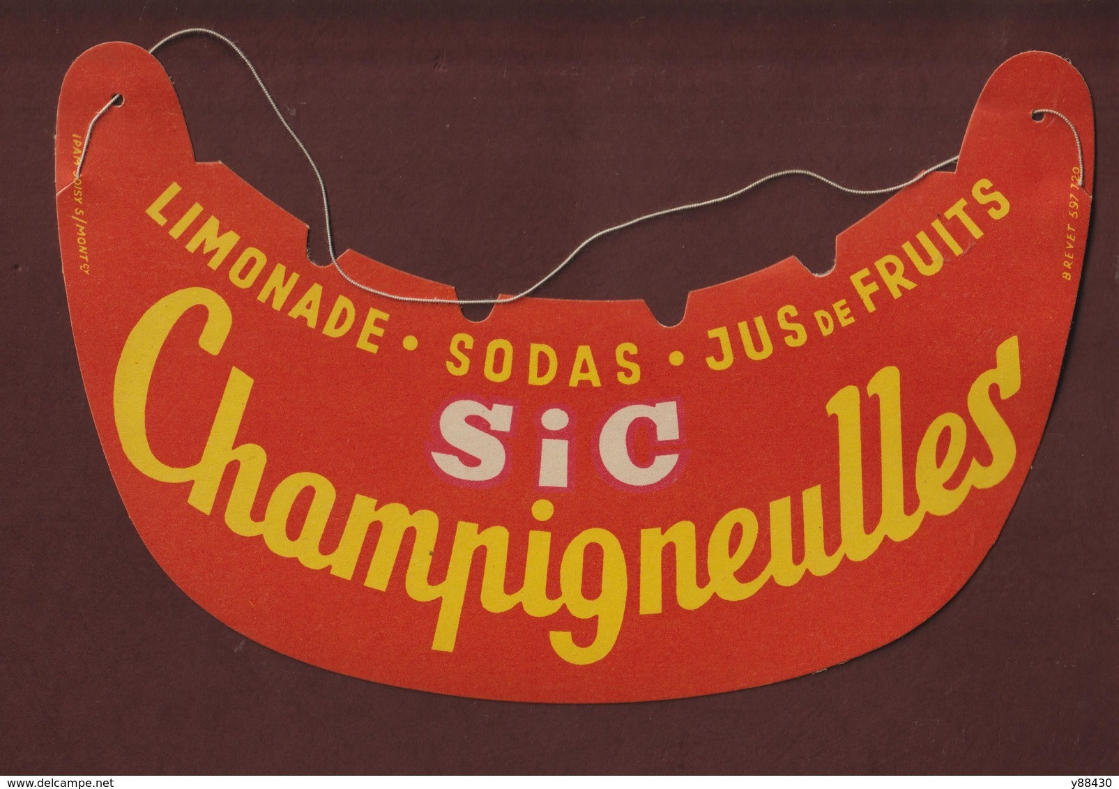 Visière Pare Soleil - Tour De France Cycliste - Année 1950/60 - CHAMPIGNEULLES - SIC - Limonade. Sodas. Jus De Fruits - Cappellini