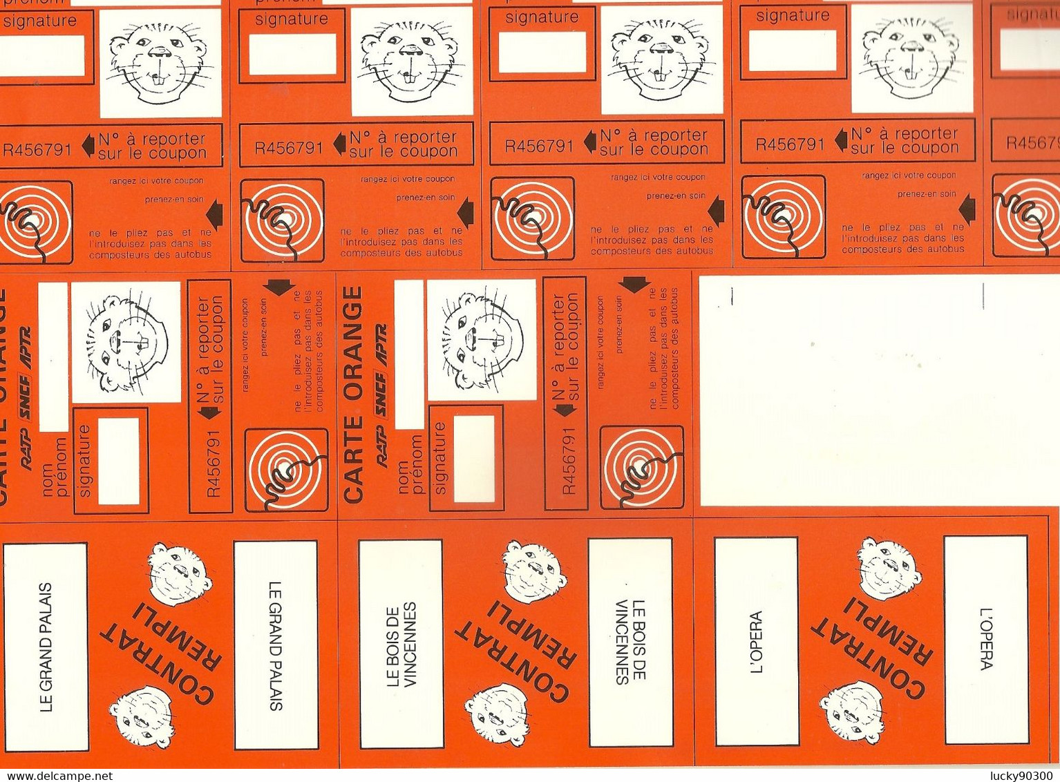 RARE - JEU DU TICKETOC - PUBLICITE RATP SNCF APTR