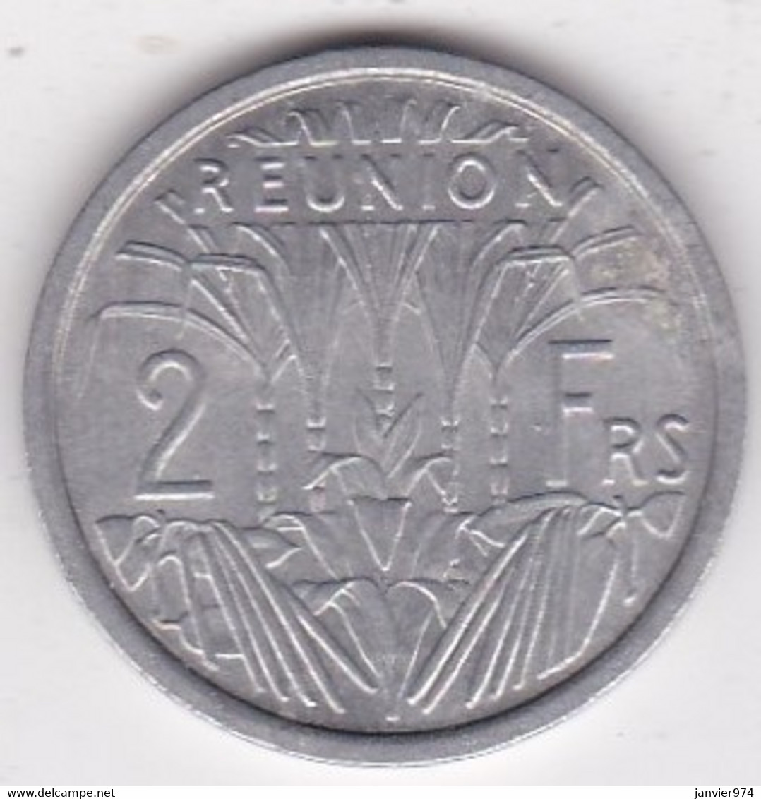 ILE DE LA REUNION. 2 FRANCS 1973. ALUMINIUM - Reunión