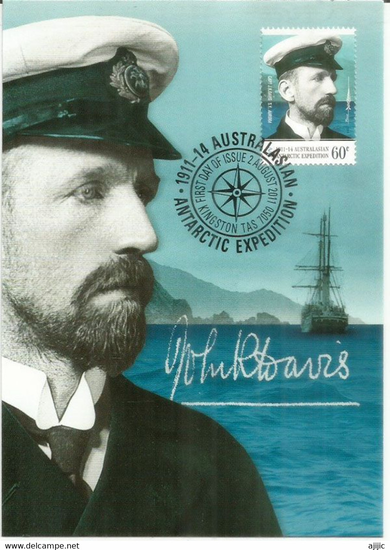 Captain J.K.Davis With Steam Yacht "Aurora" Expedition To Antarctica 1911-1914. Maxi-Card (Postal Stationery) - Maximum Cards