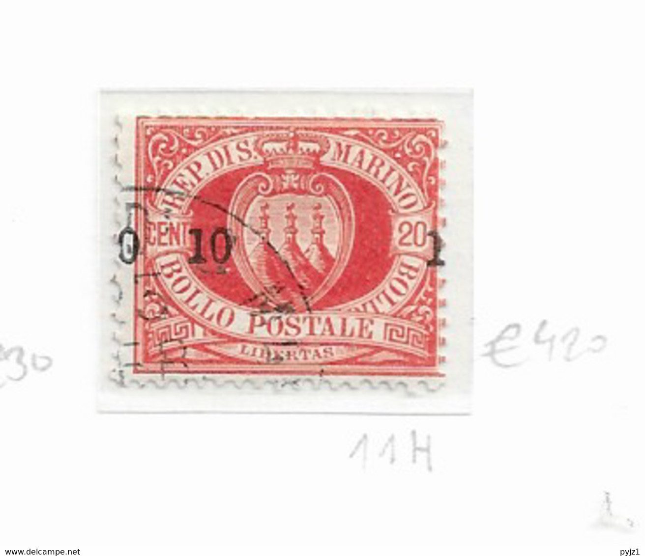 1892 San Marino Mi 8-11 - Oblitérés