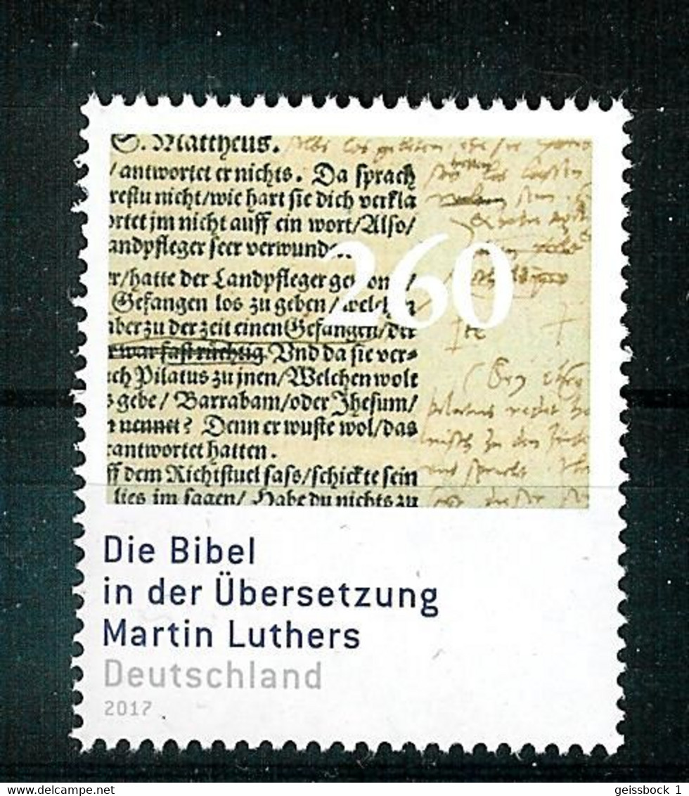 Bund 2017: Mi.-Nr. 3277:  Die Bibel ...      ** - Unused Stamps