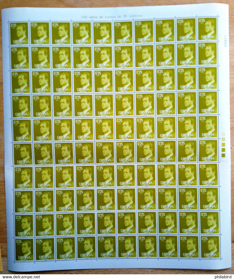 ESPAGNE                      N° 2055       Feuille Complète 100 Timbres                      NEUF** - Full Sheets