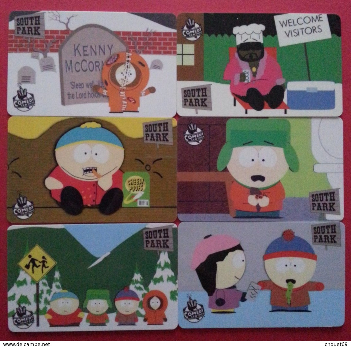 WESTEL 6 Cards INTELCOM SAN MARINO SOUTH PARK COMEDY CENTRAL MINT (BI1219 - Saint-Marin