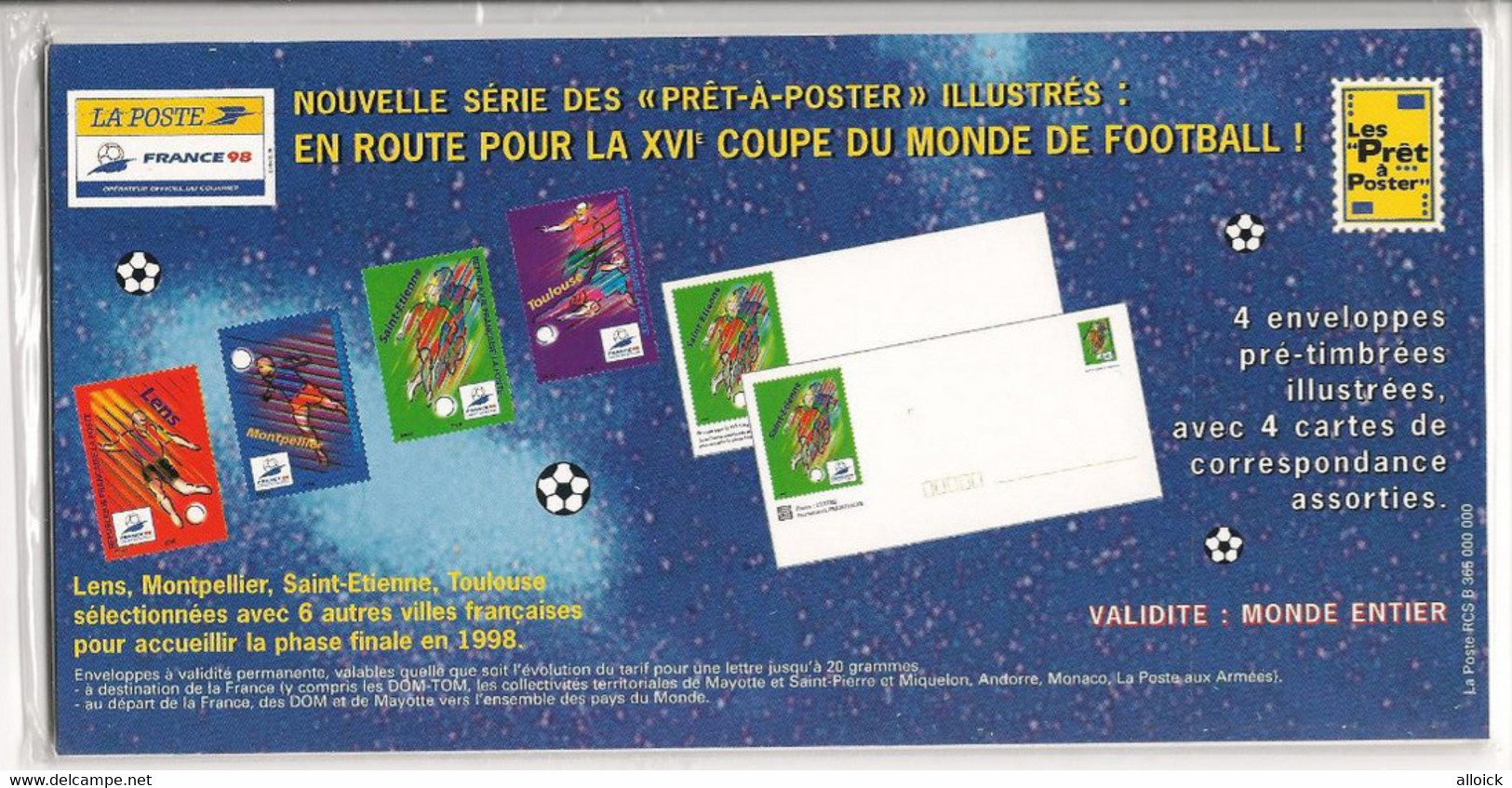 PAP YT3010 à 3013-En Route Pour La XVIe Coupe Du Monde De Football-Enveloppes Et Cartes-SPECIMEN-Neufs Sous Blister - Specimen