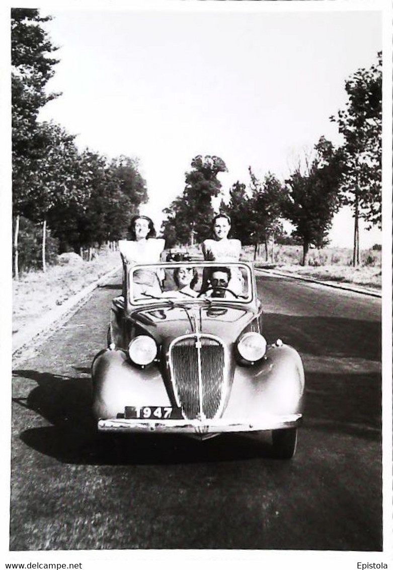 ► AUTOMOBILE Vintage Simca 8 Cabriolet 1947 - Route  Nationale  7 (France)  -  Reproduction Photographe Robert DOISNEAU - Doisneau