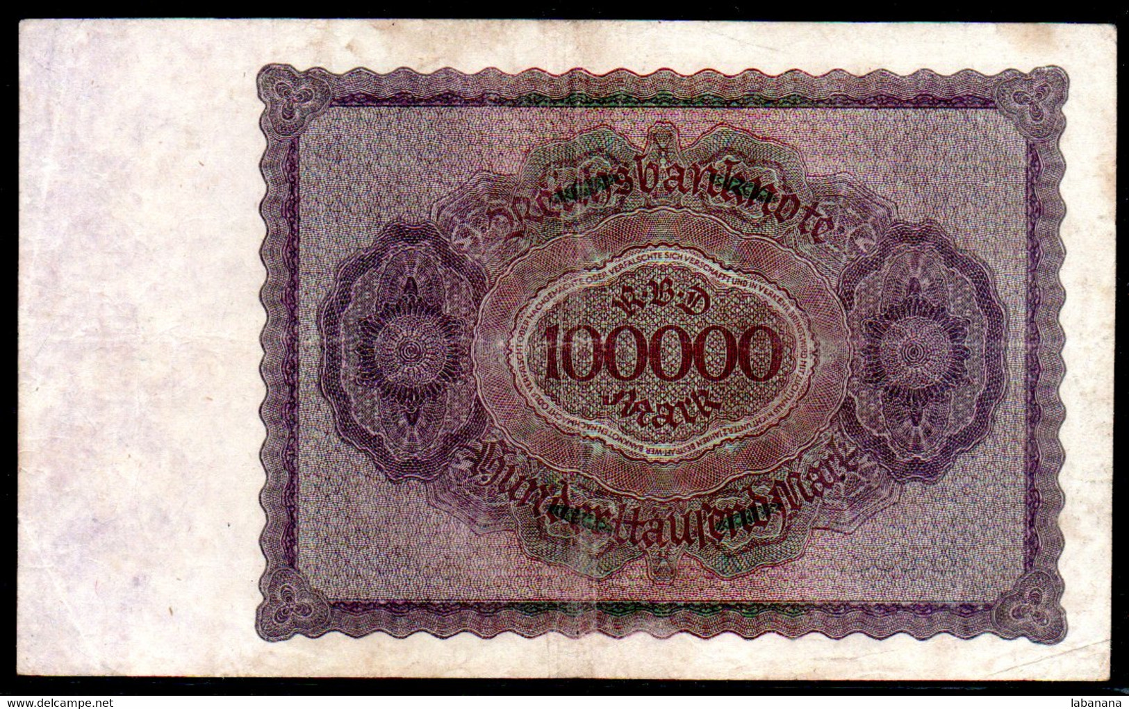 554-Allemagne Billet De 100 000 Mark 1923 L003 - Imperial Debt Administration