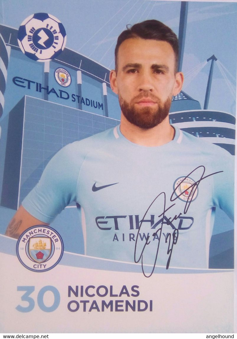 Manchester City Nicolas Otamendi - Handtekening