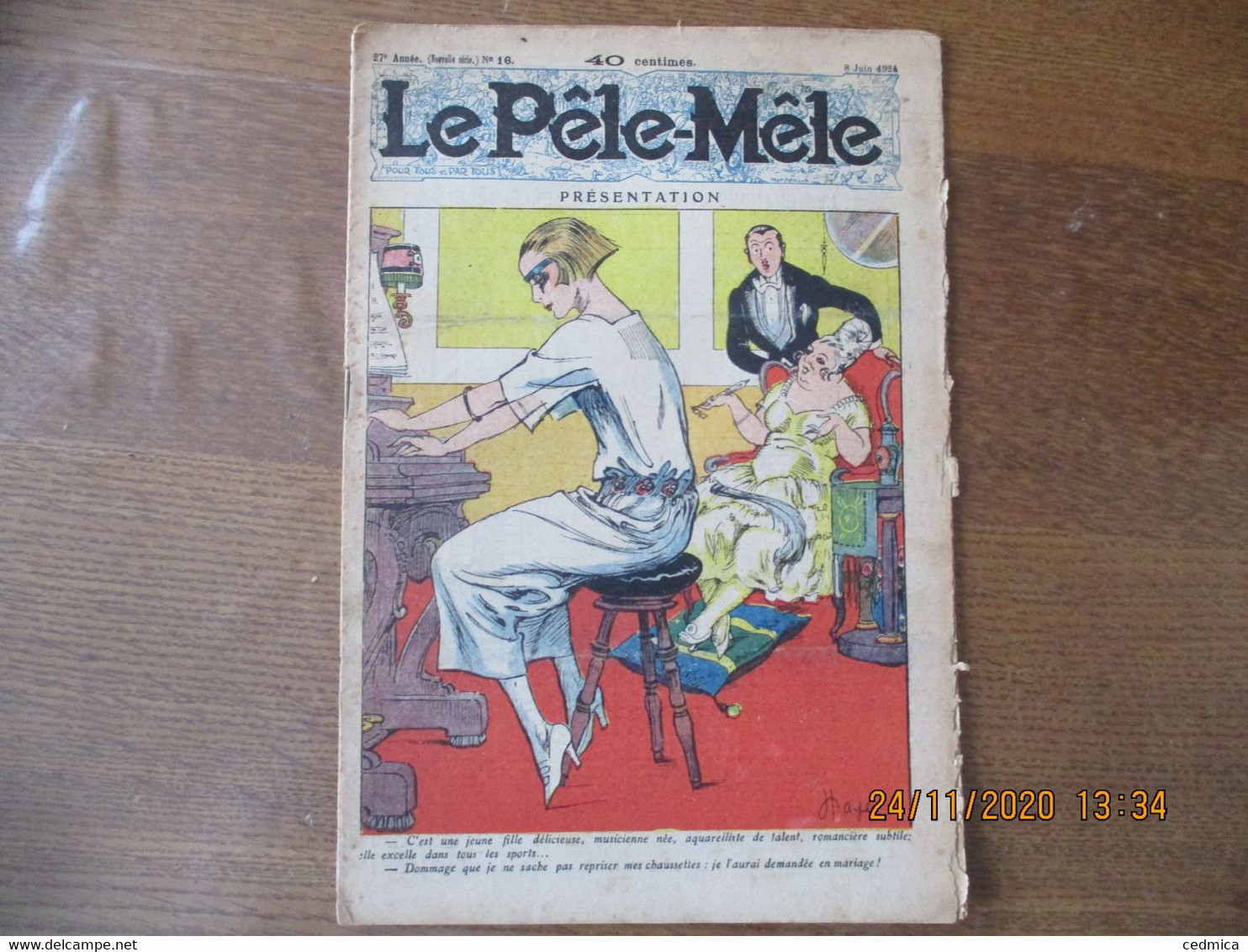 LE PÊLE-MÊLE DU 8 JUIN 1924 PRESENTATION - 1900 - 1949