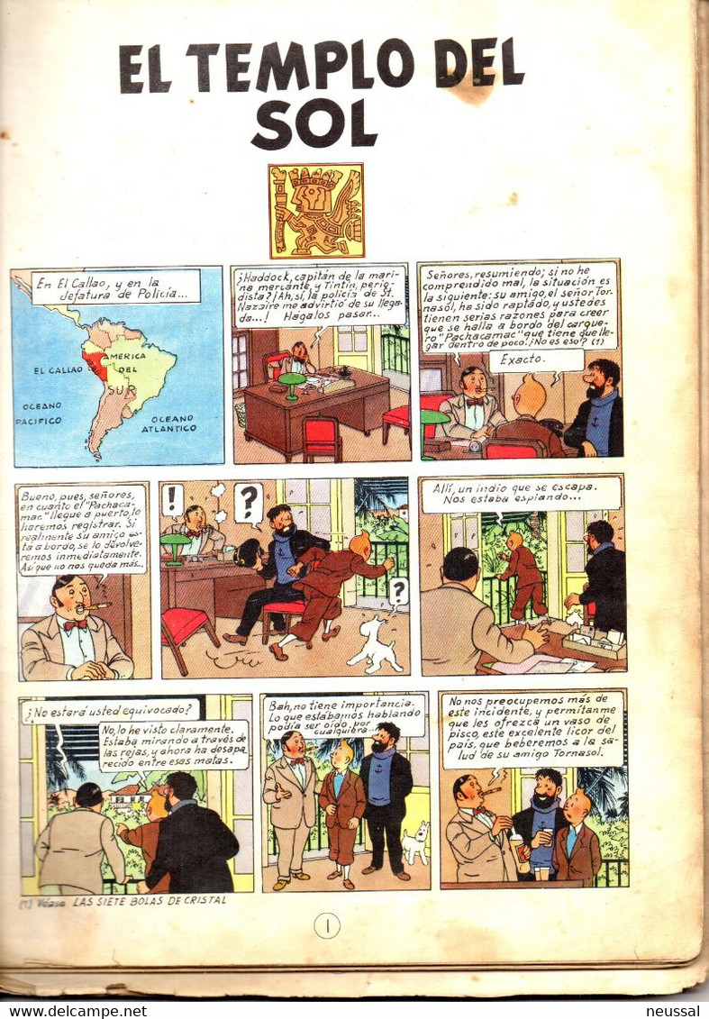 Comic Las Aventuras De Tintin  El Templo Del Sol - Oude Stripverhalen