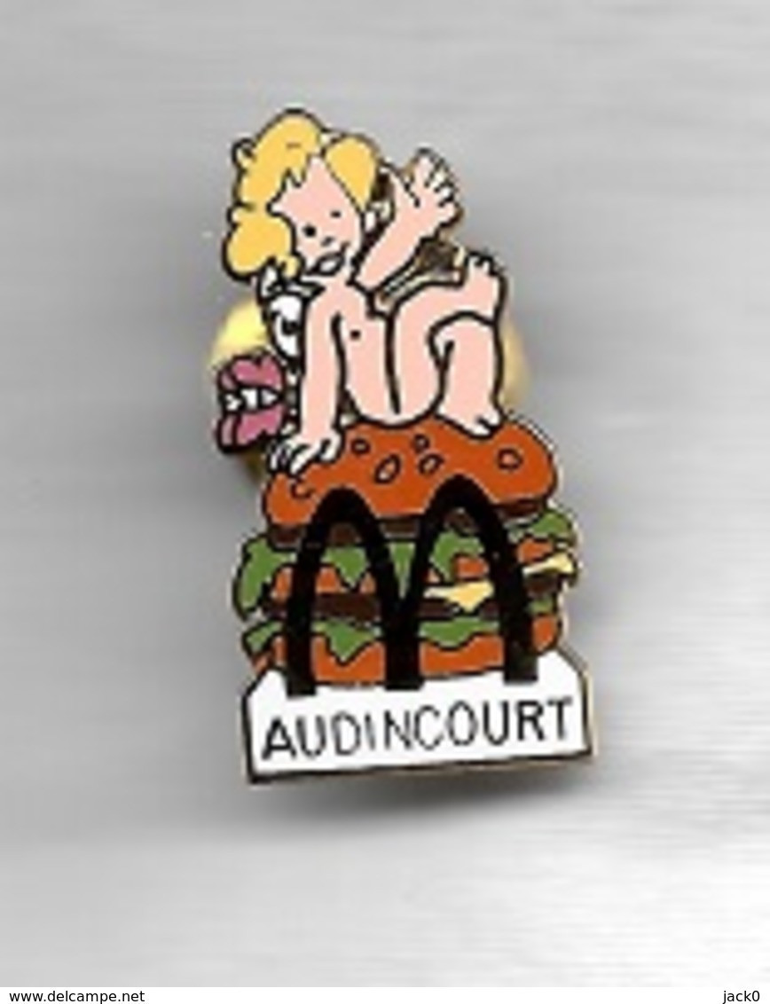 * Pin's  Pin-up, Ville, MAC  DO  De  AUDINCOURT  ( 25 ) - McDonald's