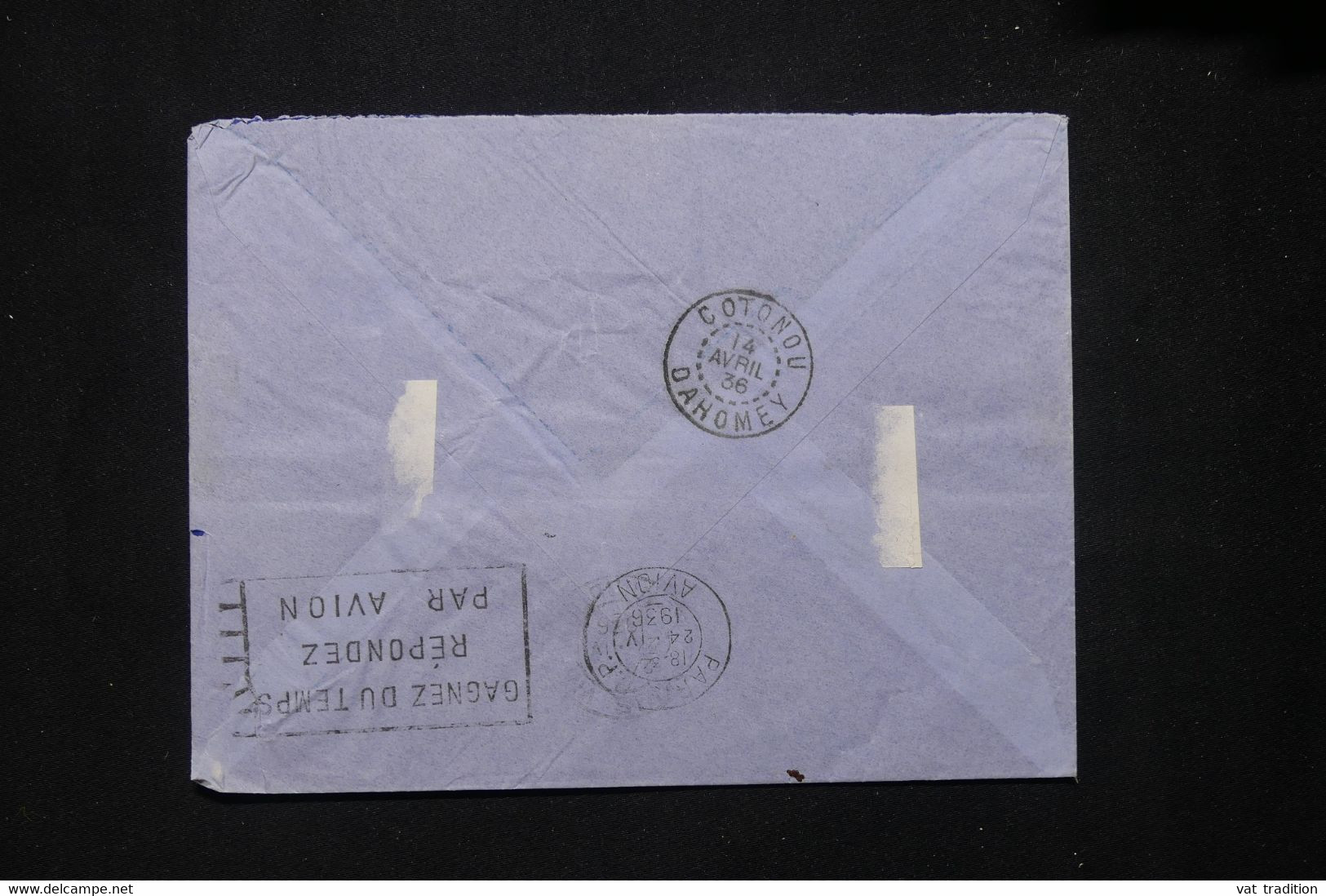 GABON - Enveloppe De Libreville Pour Paris En 1936 Par Avion - L 79407 - Cartas & Documentos