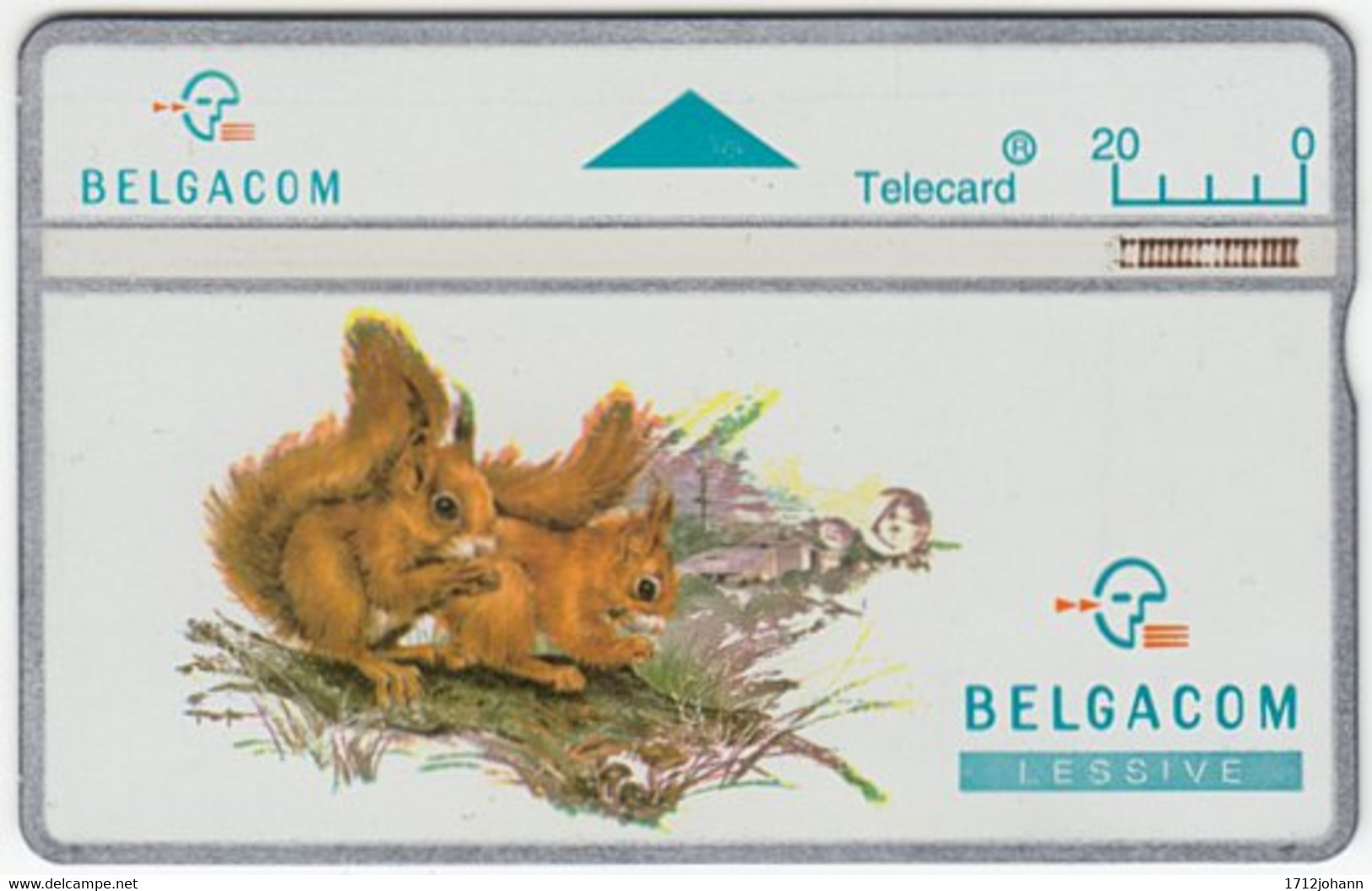 BELGIUM B-322 Hologram Belgacom - Painting, Animal, Squirrel - 444G - Used - Without Chip