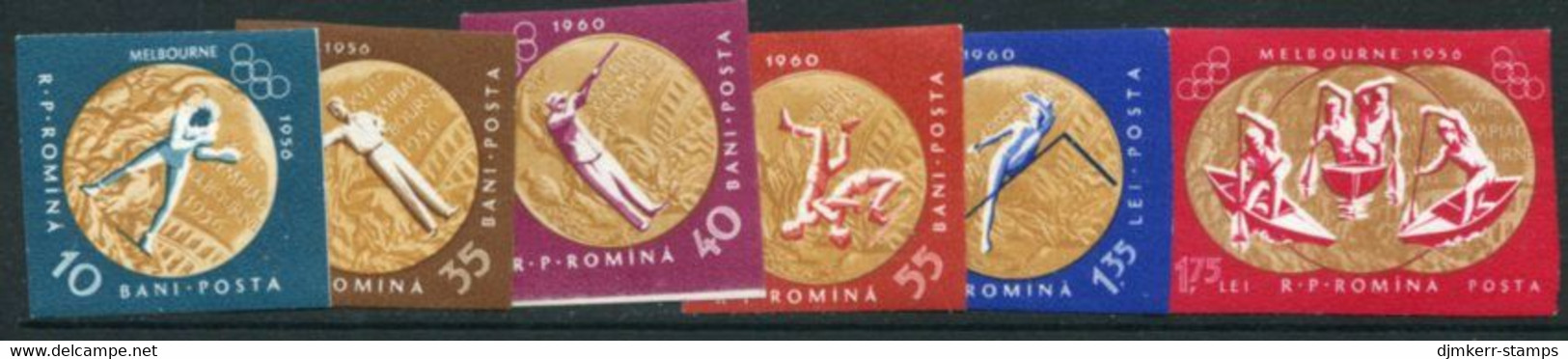 ROMANIA 1961 Melbourne Olympic Games  Imperforate MNH / **.  Michel 2010B, 2013-14B, 2017-19B - Unused Stamps