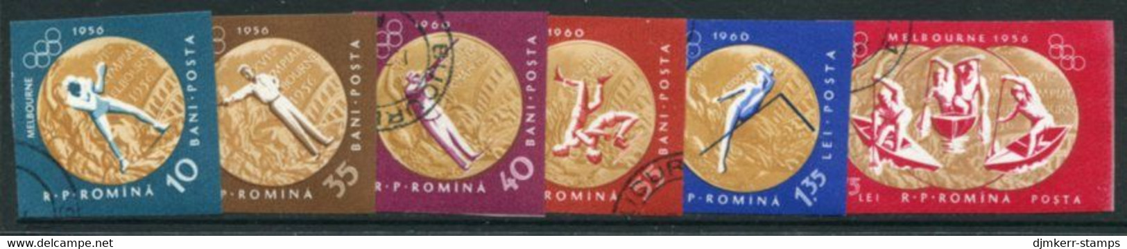 ROMANIA 1961 Melbourne Olympic Games  Imperforate Used.  Michel 2010B, 2013-14B, 2017-19B - Oblitérés