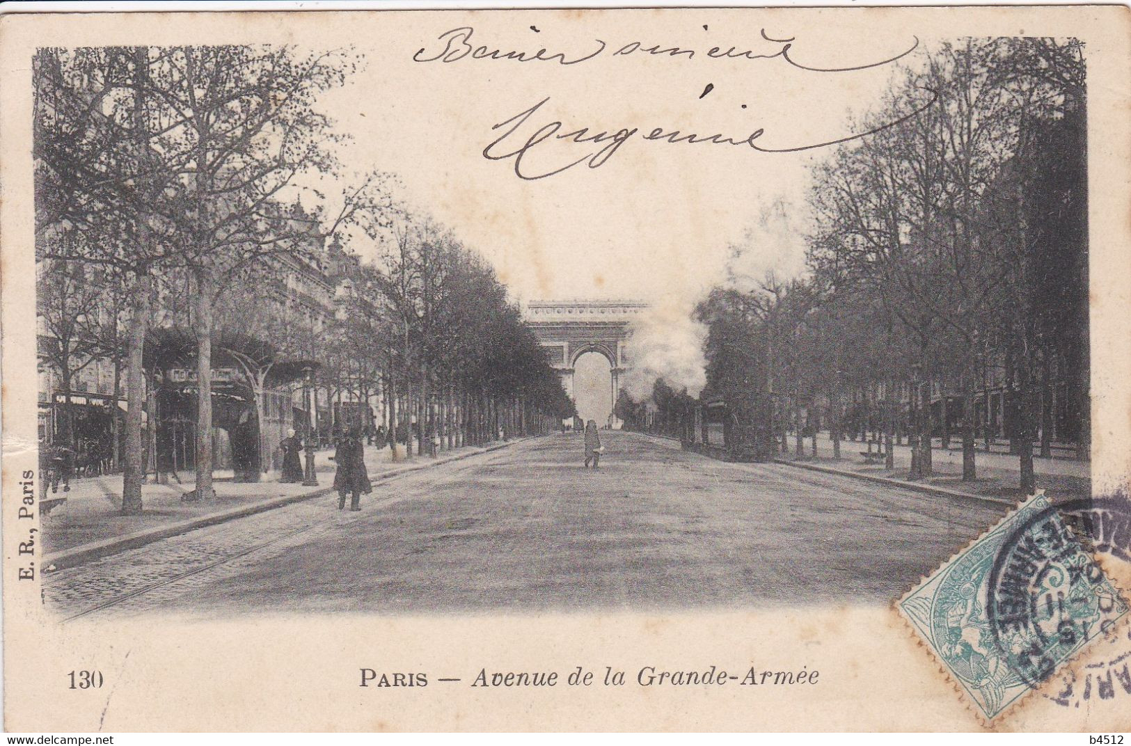 75 PARIS  Avenue De La Grande Armée, Tramway Circulée En 1904 - Distrito: 16