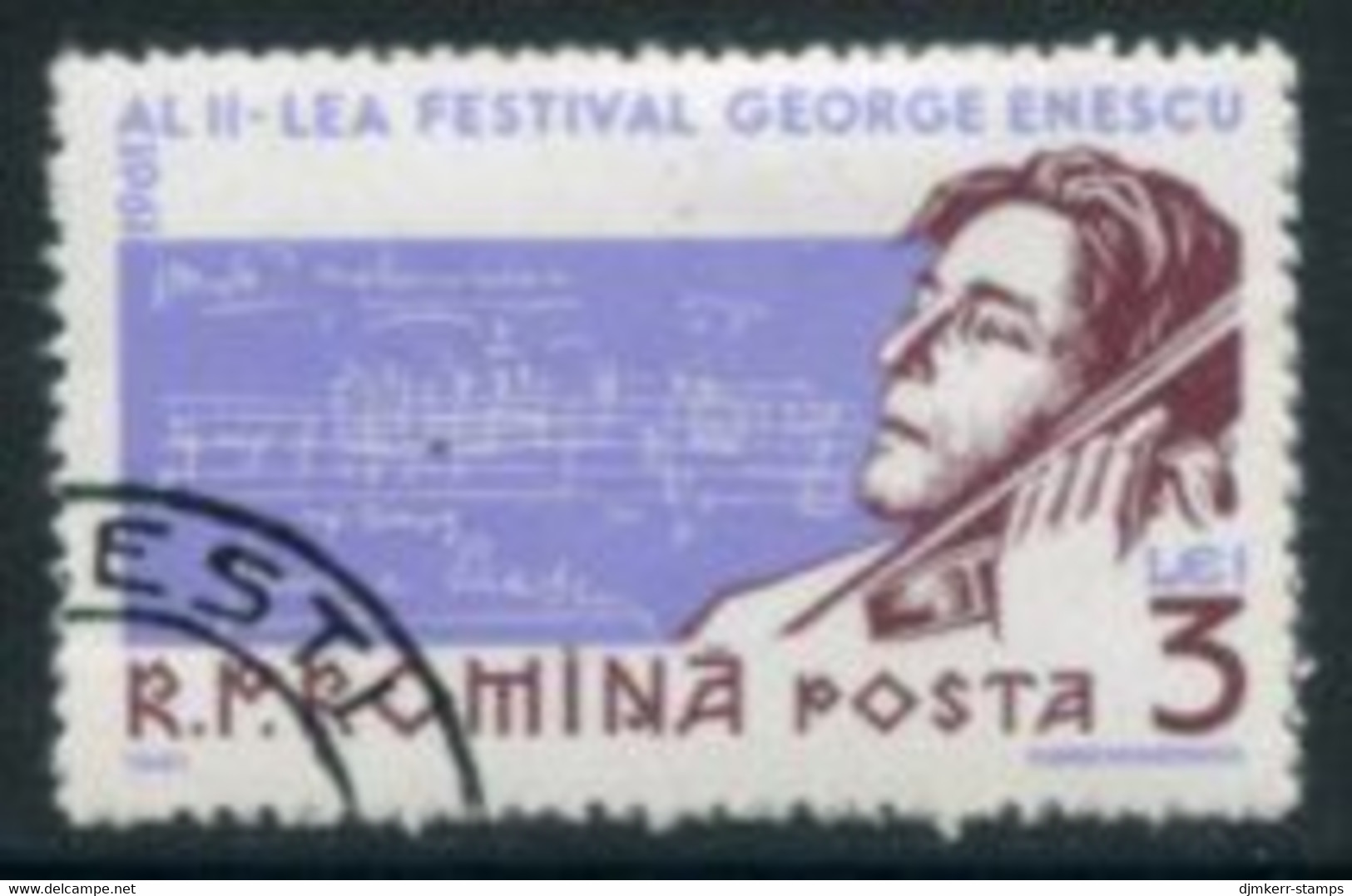 ROMANIA 1961 Enescu Music Festival Used.  Michel 1993 - Oblitérés