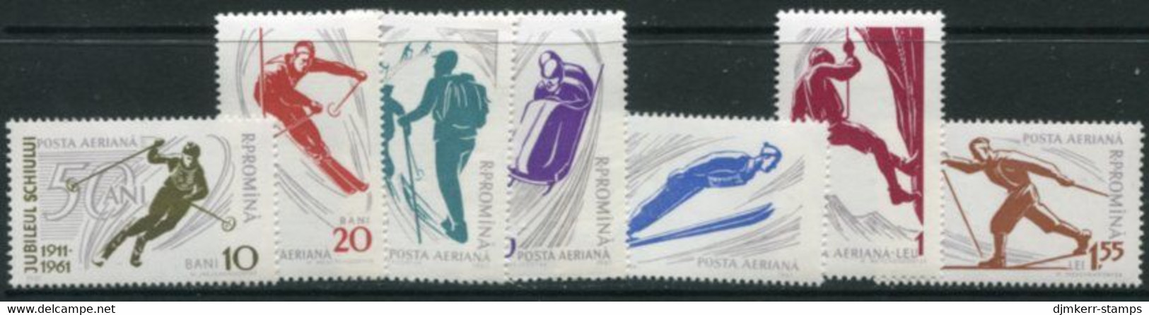 ROMANIA 1961 Winter Sports Perforated LHM / *.  Michel 1951-57 - Neufs
