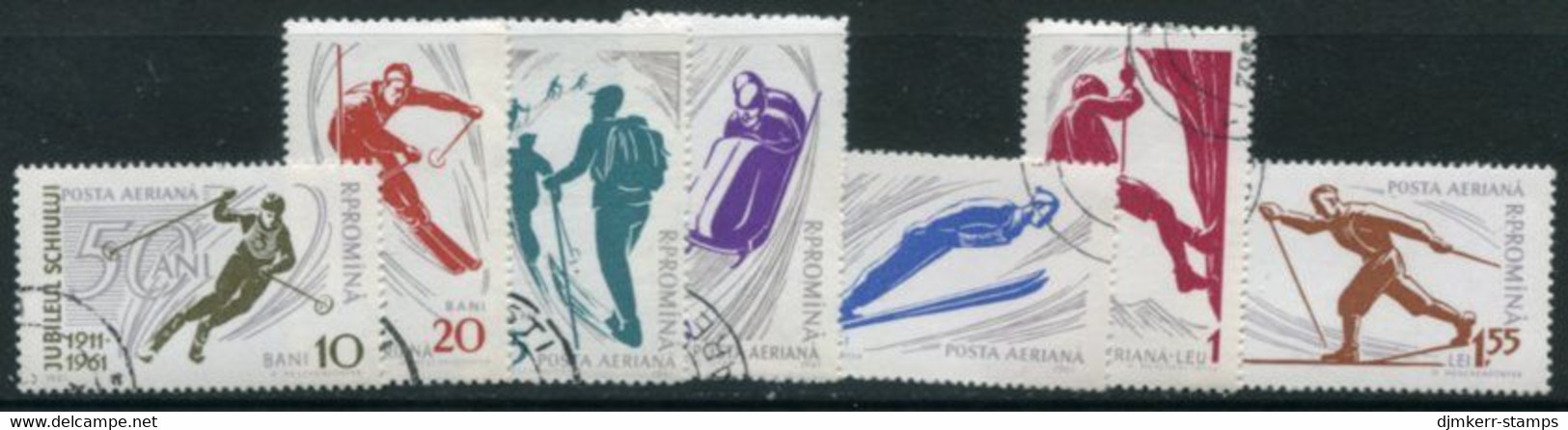 ROMANIA 1961 Winter Sports Perforated Used.  Michel 1951-57 - Usati