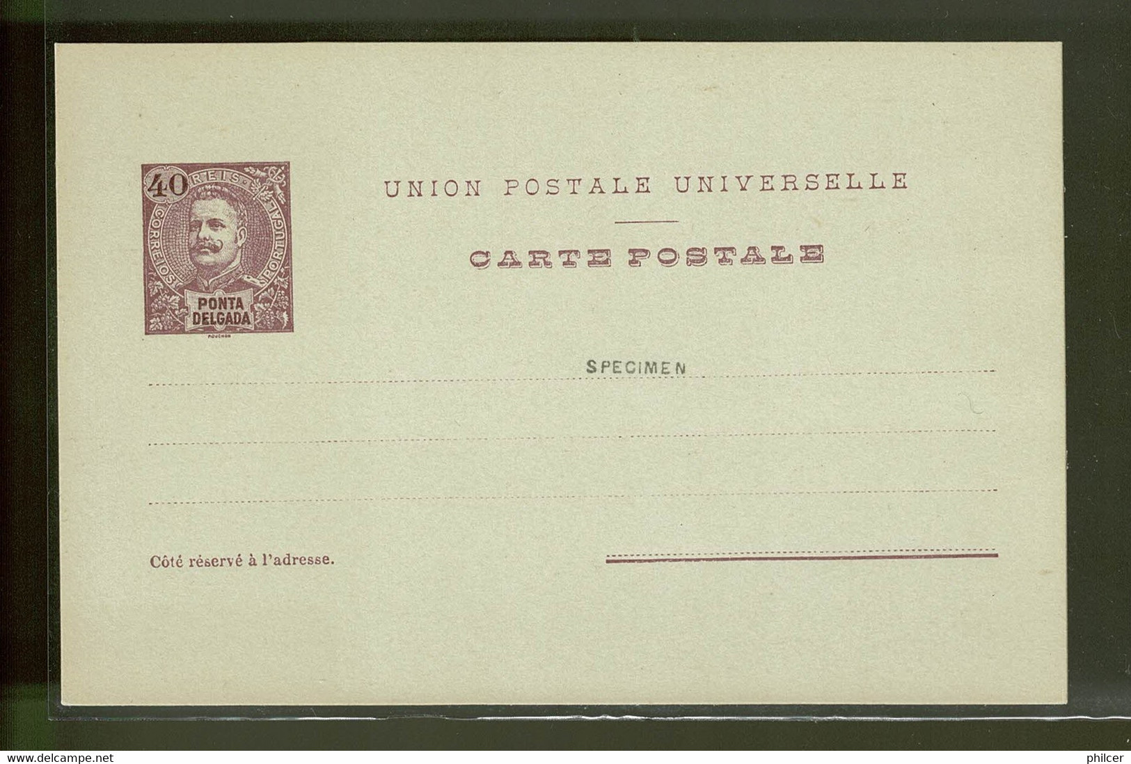 Ponta Delgada, 1899, # 14, Specimen - Ponta Delgada