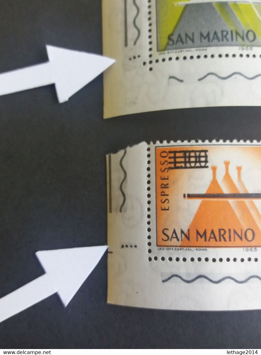 SAN MARINO 1965 ESPRESSI + VALORI CAMBIATI  MNH - Francobolli Per Espresso