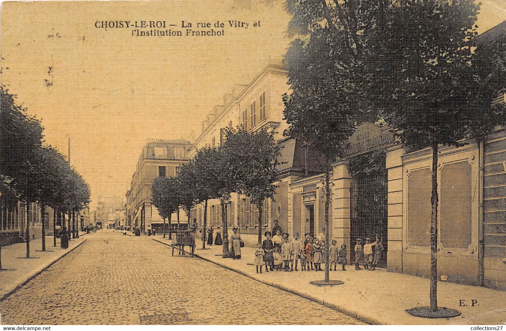 94-CHOISY-LE-ROI- LA RUE DE VITRY ET L'INSTITUTION FRANCHOT - Choisy Le Roi