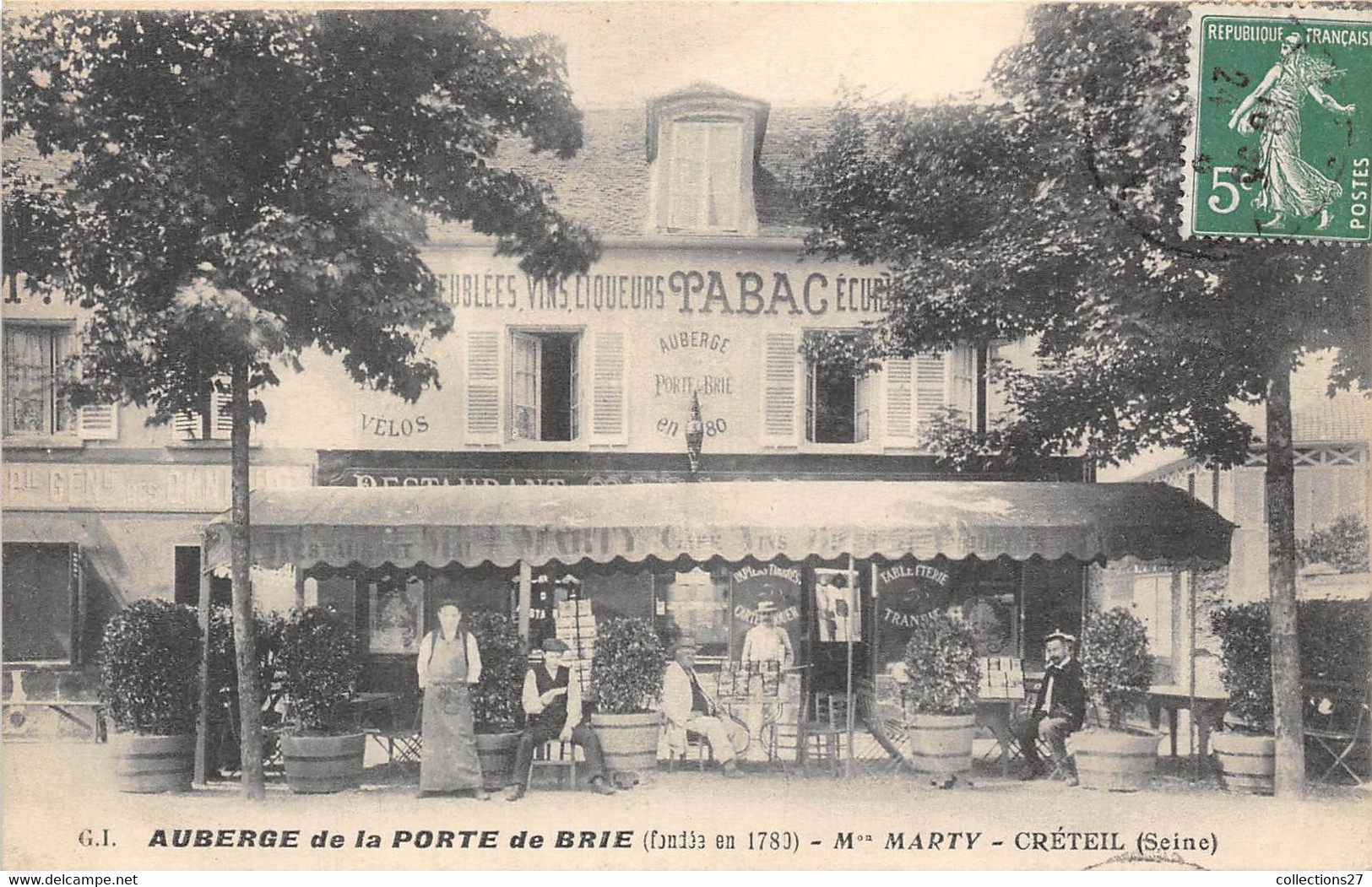 94-CRETEIL-AUBERGE DE LA PORTE DE BRIE, Mon MARTY FONDEE EN 1780 - Creteil