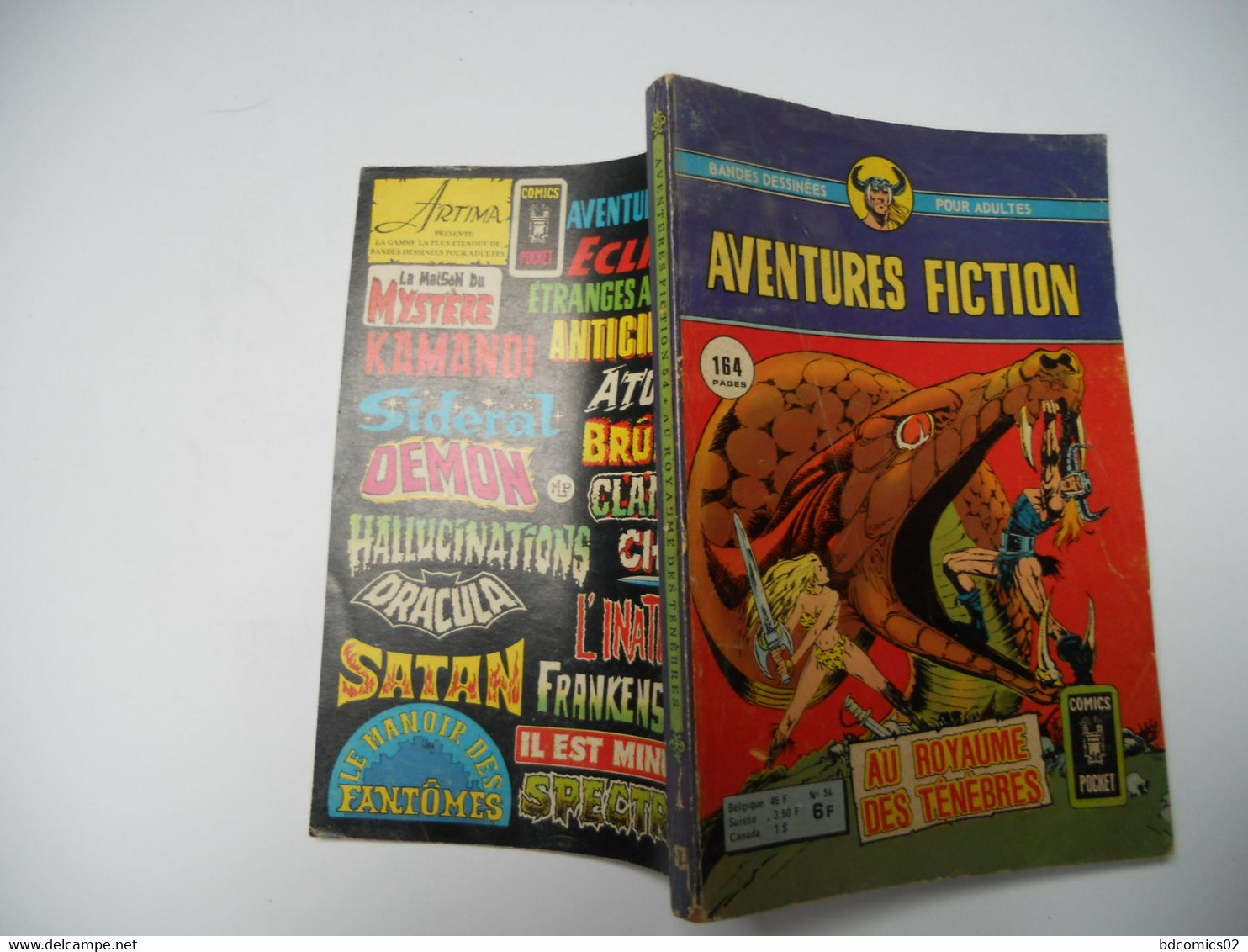 Aventures Fiction N° 54 : Au Royaume Des Ténèbres -  ARTIMA  COMICS POCKET 1976 C2 - Aventures Fiction
