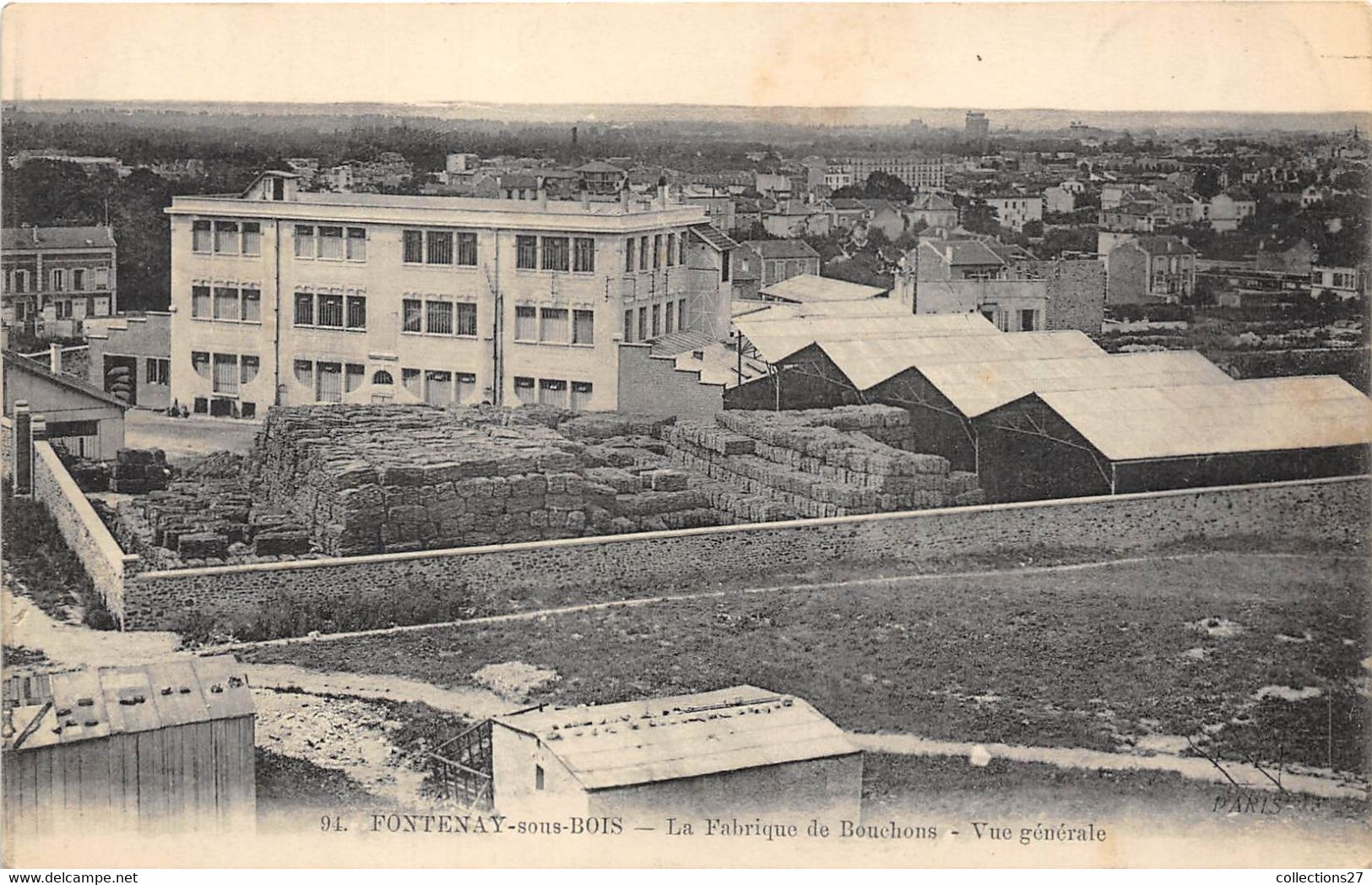 94-FONTENAY-SOUS-BOIS-LA FABRIQUE DE BOUCHONS , VUE GENERALE - Fontenay Sous Bois