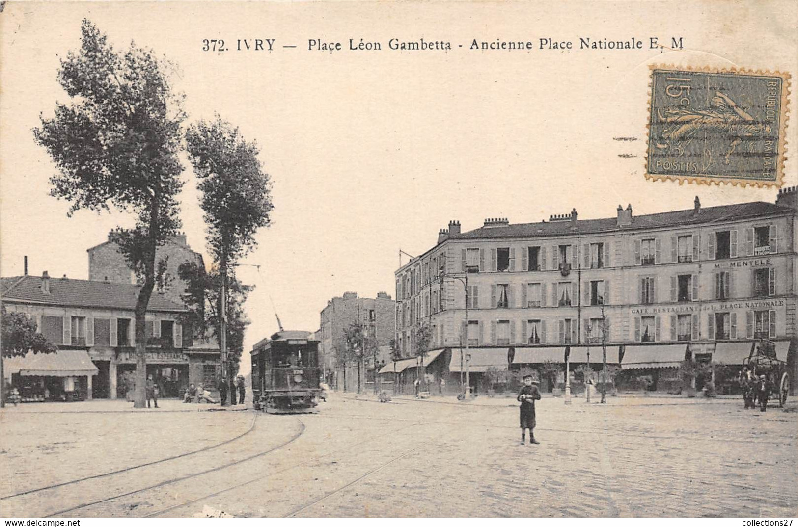 94-IVRY- PLACE LEON GAMBETTA ANCIENNE PLACE NATIONALE - Ivry Sur Seine