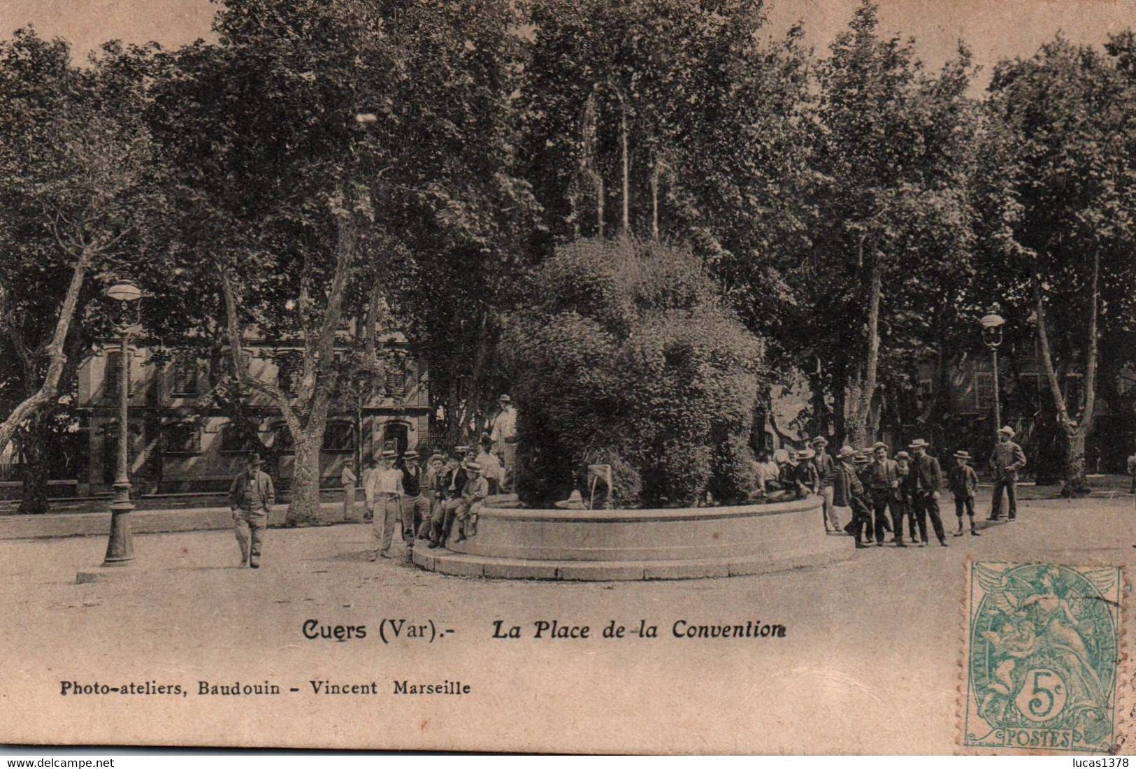 83 / CUERS / LA PLACE DE LA CONVENTION / JOLIE CARTE ANIMEE - Cuers