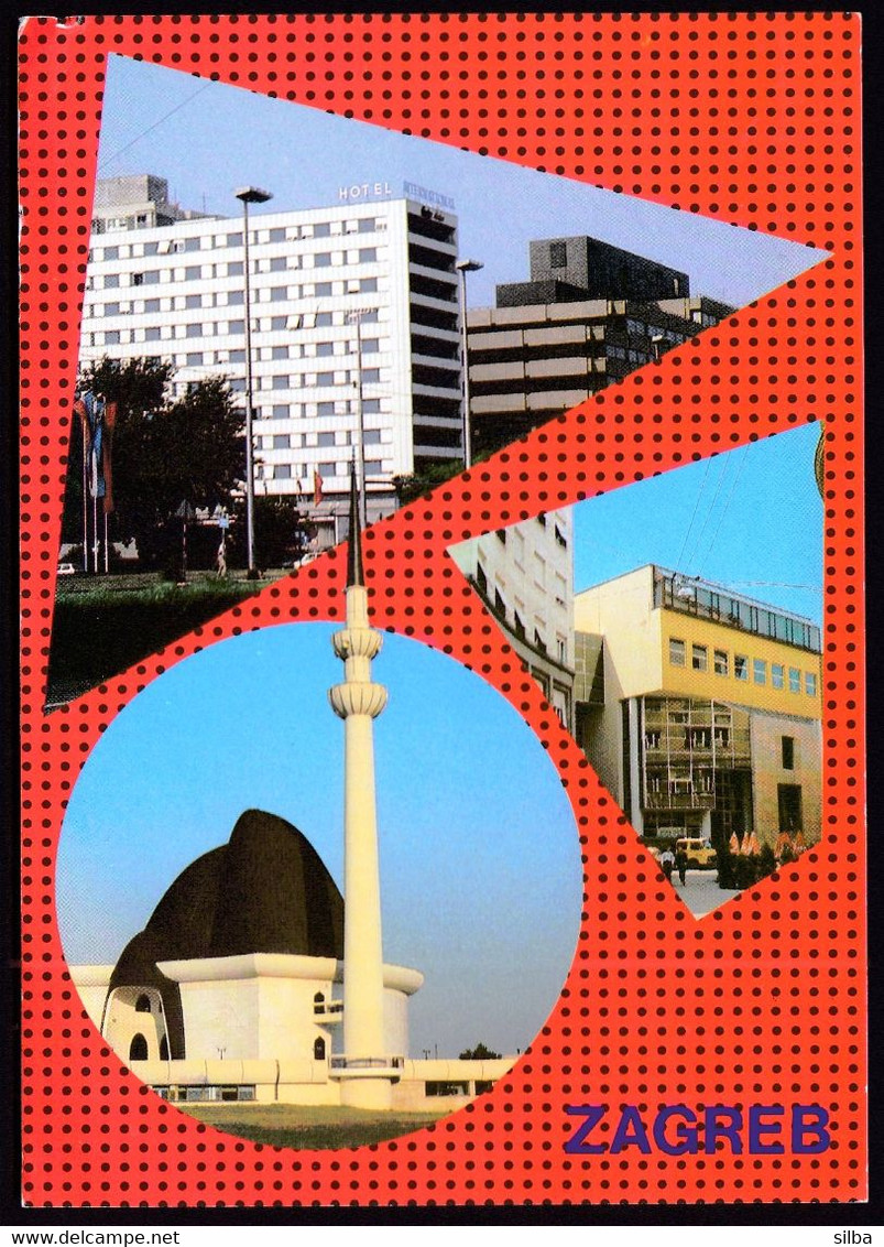 Croatia Zagreb 1992 / BAJRAM MUBAREK OLSUN / Mosque In Zagreb / Postcard - Croazia