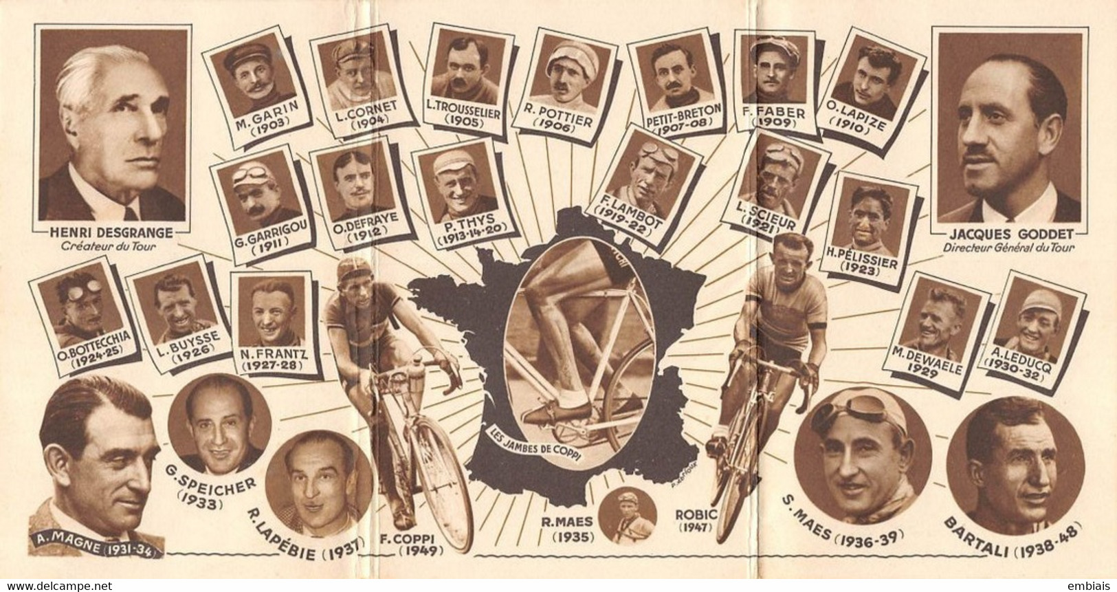 TOUR DE FRANCE 1950 - 37e Tour De France - Pochette Complète Avec Ses 8 CPA Officielles Du Tour .Le Parisien- L'Equipe - Cycling