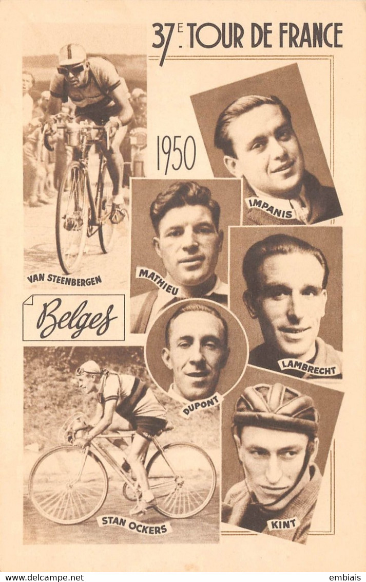 TOUR DE FRANCE 1950 - 37e Tour de France - Pochette complète avec ses 8 CPA Officielles du Tour .Le Parisien- L'Equipe