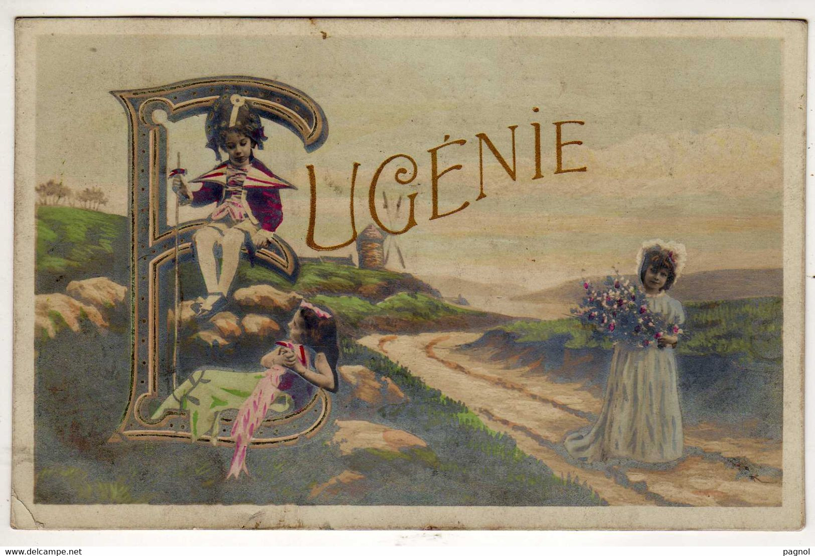 Fantaisies : Alphabet : Lettre E : Prénom  Eugénie - Andere & Zonder Classificatie