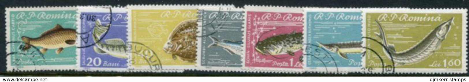 ROMANIA 1960 Fish Used.  Michel 1927-33 - Oblitérés