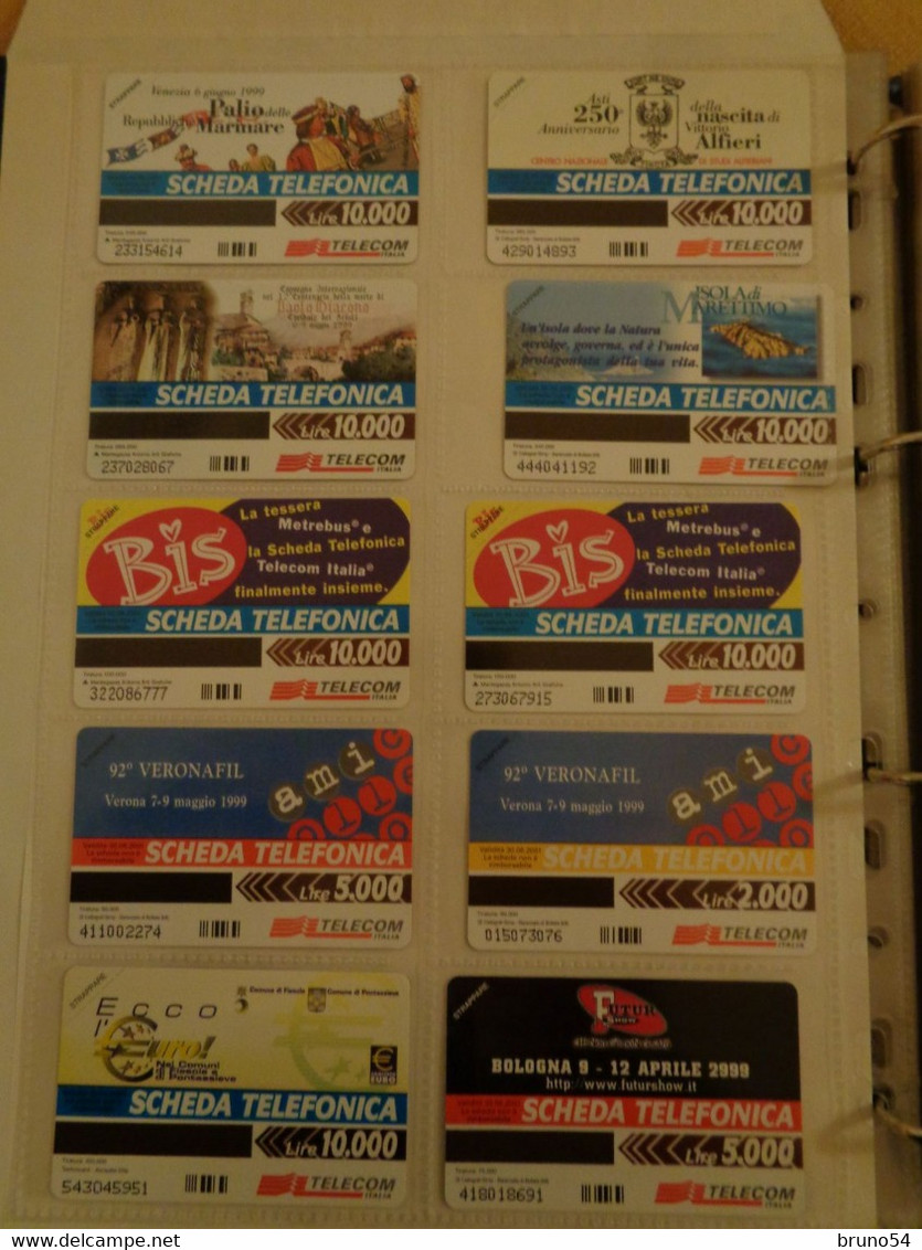 10 Schede Italiane Nuove, Metrobus Roma Aprile E Maggio 1999,Futurshow Bologna 1999,Marettimo,Palio Repubbliche Marinare - Publiques Publicitaires