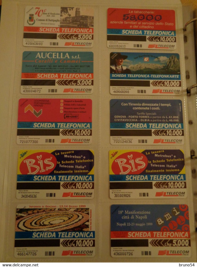 10 Schede Italiane Nuove,  Metrobus Roma Giugno E Luglio 1999,Tirrenia,infiorata Di Genzano,Battipaglia,val Gardena Etc - Publiques Publicitaires