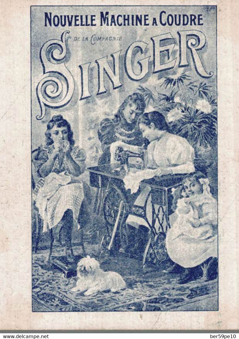 CHROMO NOUVELLE MACHINE A COUDRE SINGER  EXPOSITION DE 1900  PALAIS DE L'ELECTRICITE - Andere & Zonder Classificatie