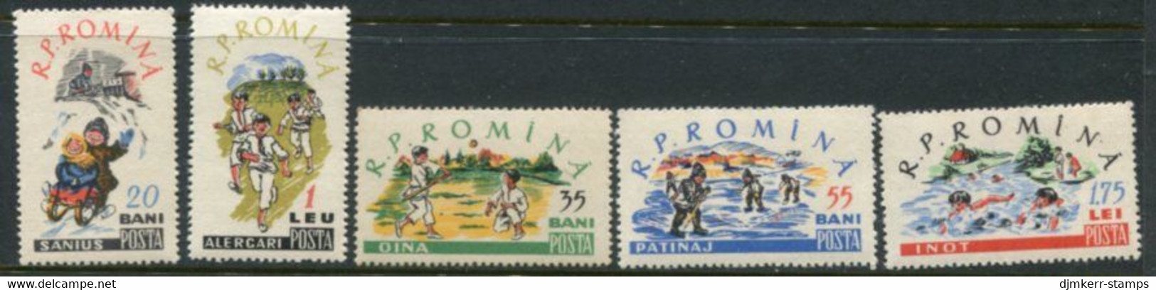 ROMANIA 1960 Childrens' Sport LHM / *.  Michel 1913-17 - Nuevos