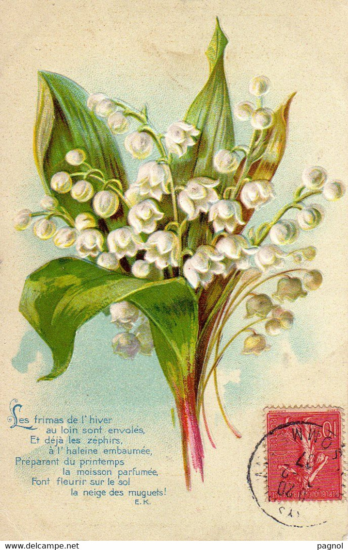 Fantaisies :  Muguet :  Carte Gaufrée : - Sonstige & Ohne Zuordnung