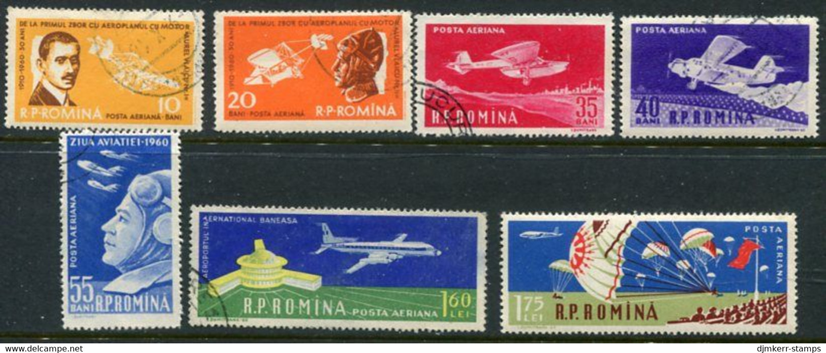 ROMANIA 1960 Vlaicu Flight Anniversary Used.  Michel 1861-67 - Usado