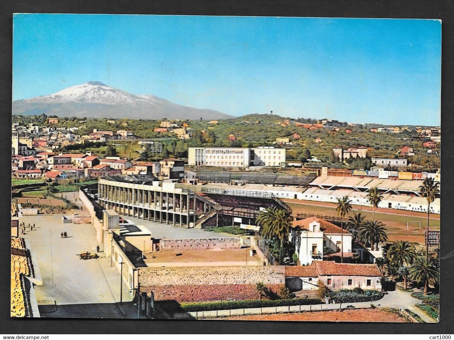 CATANIA STADIO E VEDUTA DELL'ETNA VG. 1970  N°A604 ESTADIO STADIUM CALCIO FOOTBALL - Catania