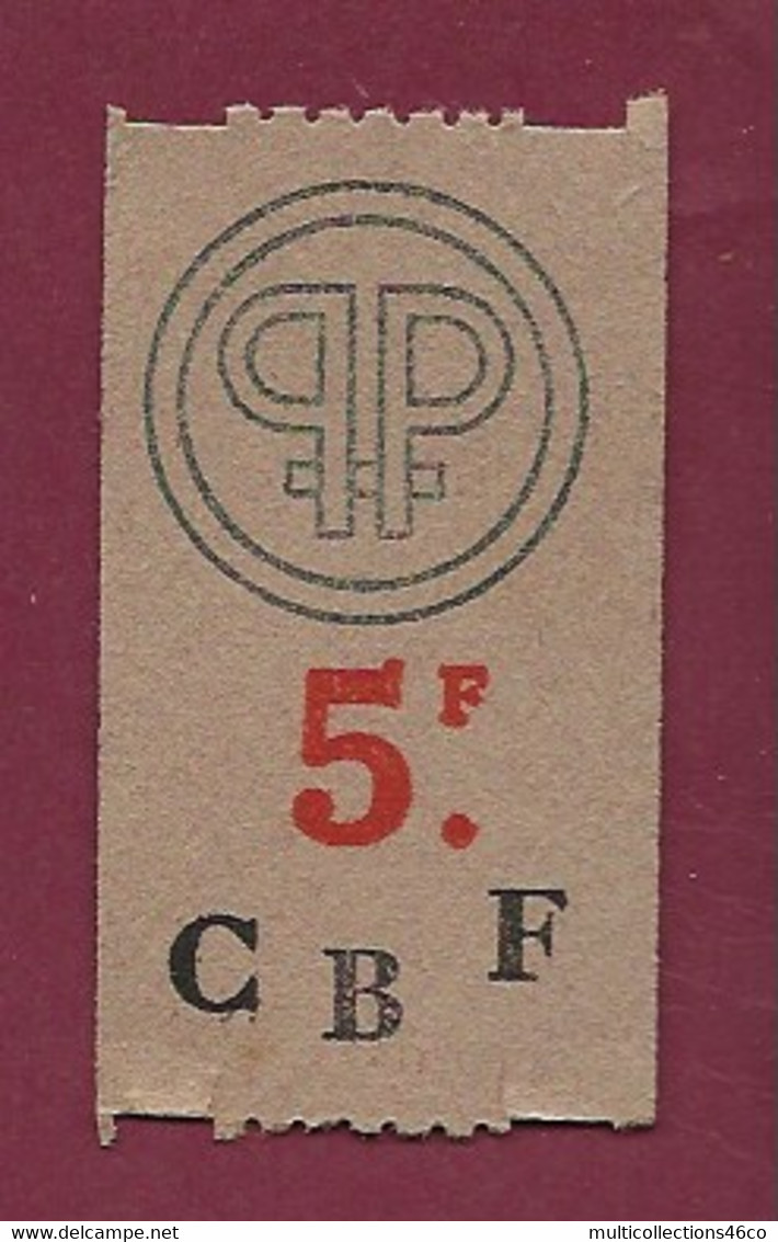 251120 - TICKET CHEMIN DE FER - FRANCE PPO 5F CBF - Europe