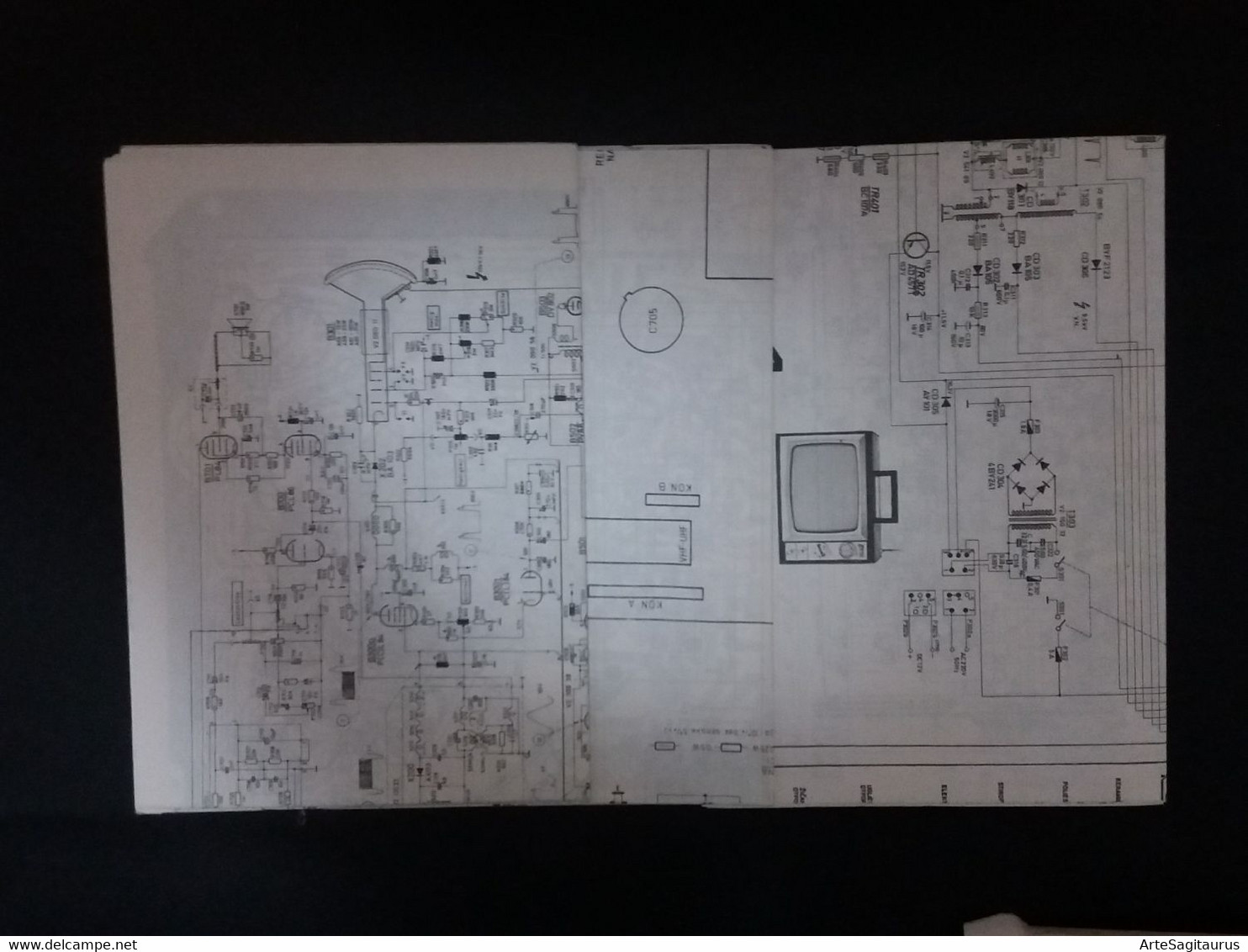 BOOK, REPAIRING EI NISH TV WITH ELECTRICAL SHEMES,  **