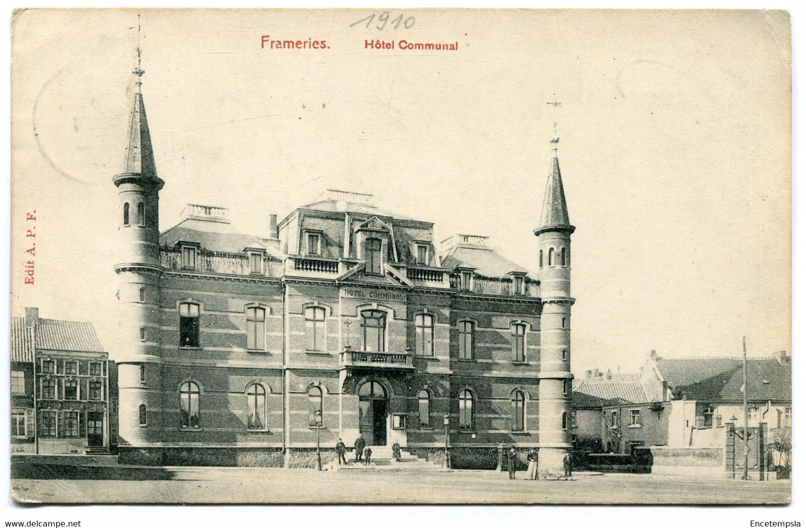CPA Carte Postale - Belgique - Frameries - Hôtel Communale - 1910 (DG15005) - Frameries
