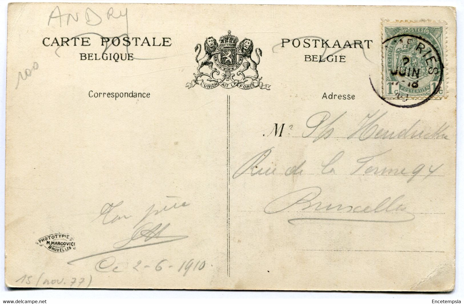 CPA Carte Postale - Belgique - Frameries - Hôtel Communale - 1910 (DG15005) - Frameries
