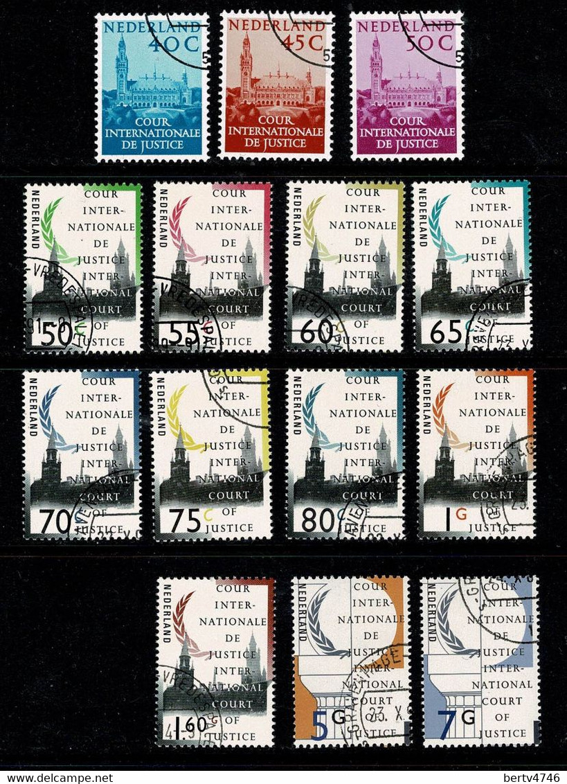 Nederland  1977-1991  NVPH D 41/43, 47/54, 56/58, Yv. 40/42, 43/47, 49, 53/57 (o) - Dienstmarken