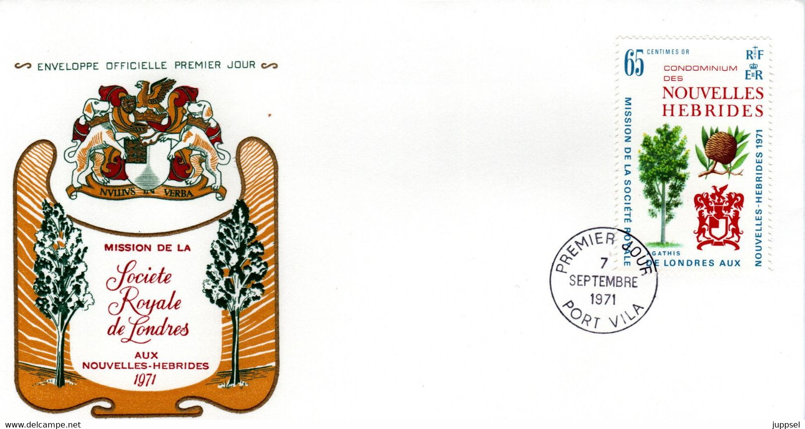 CONDOMINIUM  HEBRIDES, FDC, Royal Society  /  ÎLES HÉBRIDES Nouveau, Lettre De 1. Jour, Societe Royale De Londres  1971 - FDC