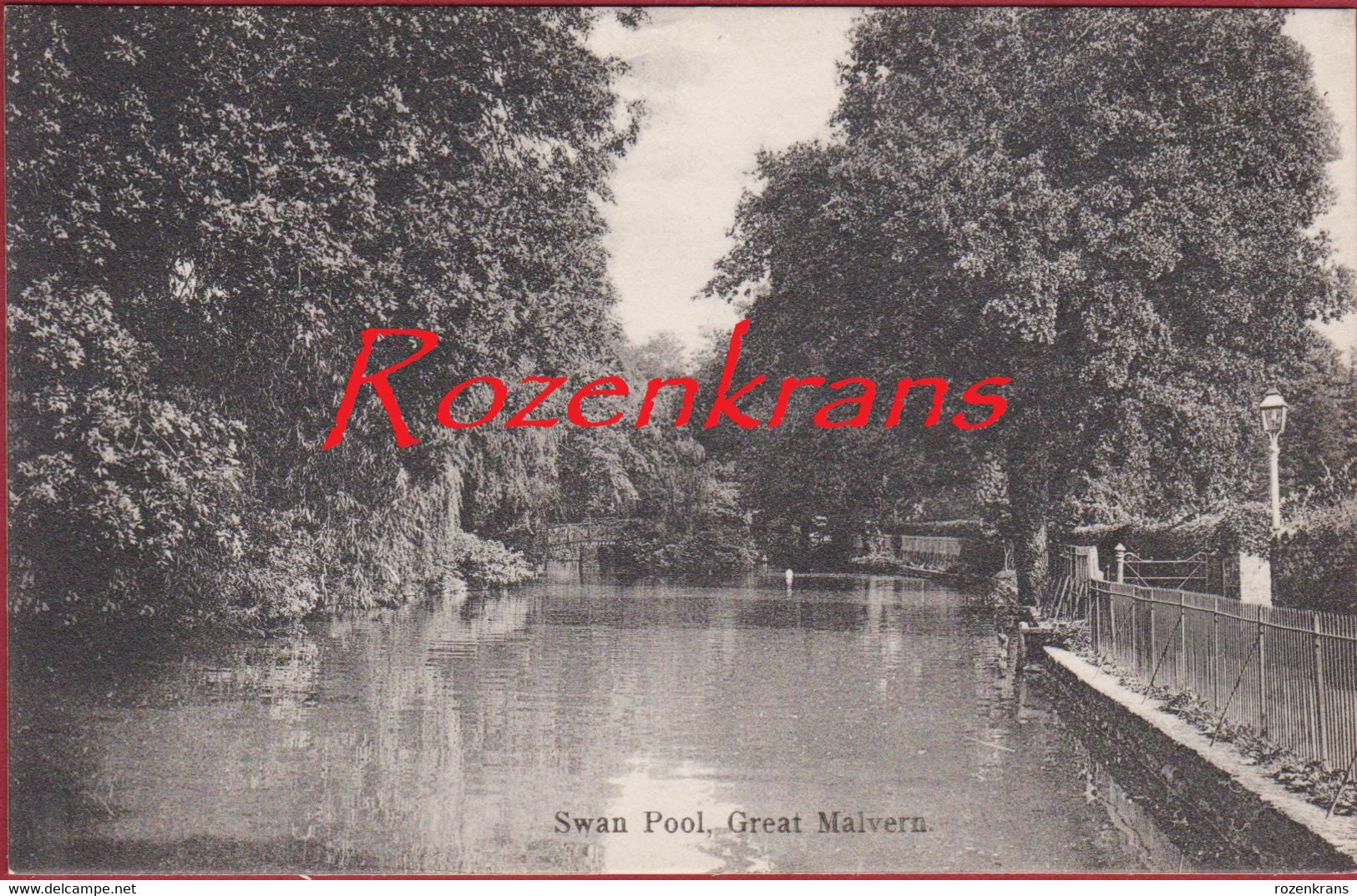 Worcestershire Swan Pool Great Malvern Rare Old Postcard (In Very Good Condition) - Other & Unclassified